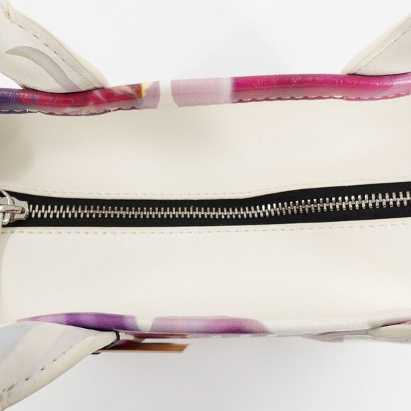 Marc Jacobs Future Floral Small Leather Tote Bag White Multi - Picture 16 of 16